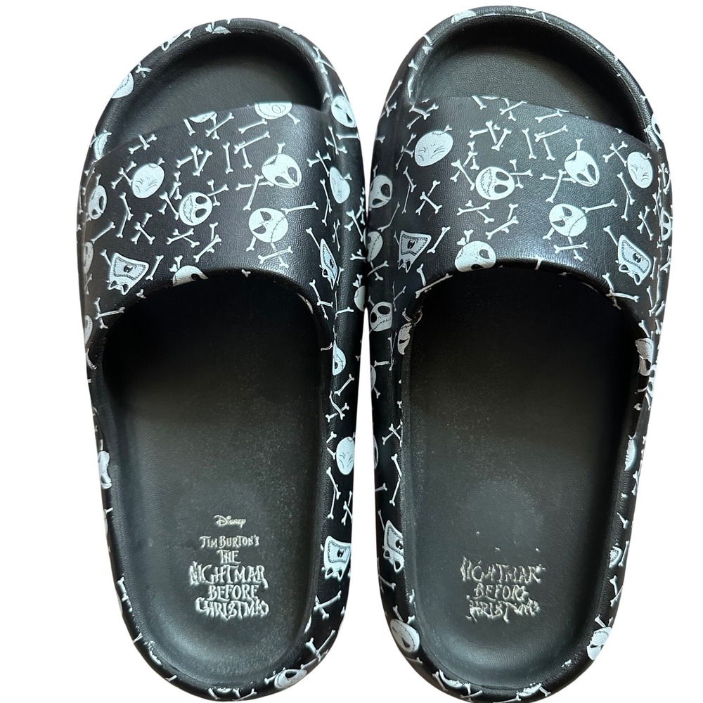 Disney Nightmare Before Christmas Jack Skellington Slides Ground Up Mens 9 Black
